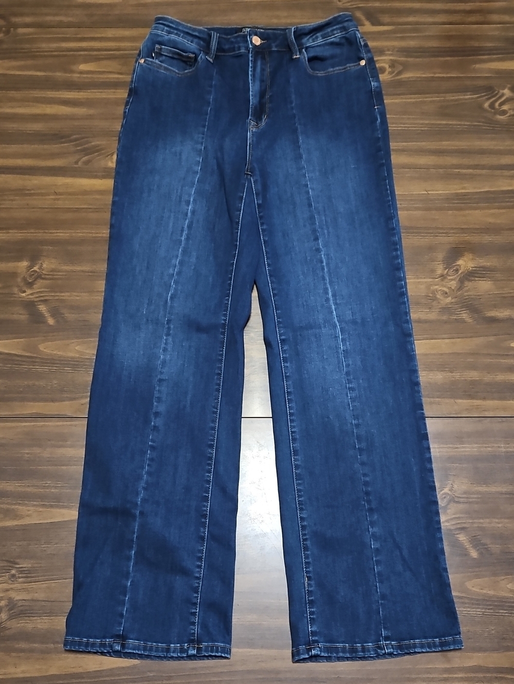 Judy Blue Dark Blue Wide-Leg High-Rise Jeans